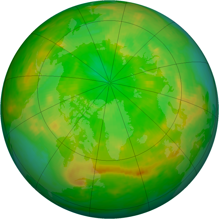 Arctic ozone map for 06 July 1980